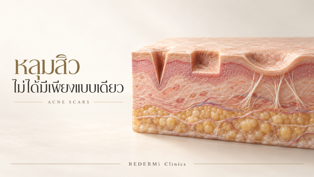 รักษาหลุมสิว Ice Pick Boxcar Rolling Scar